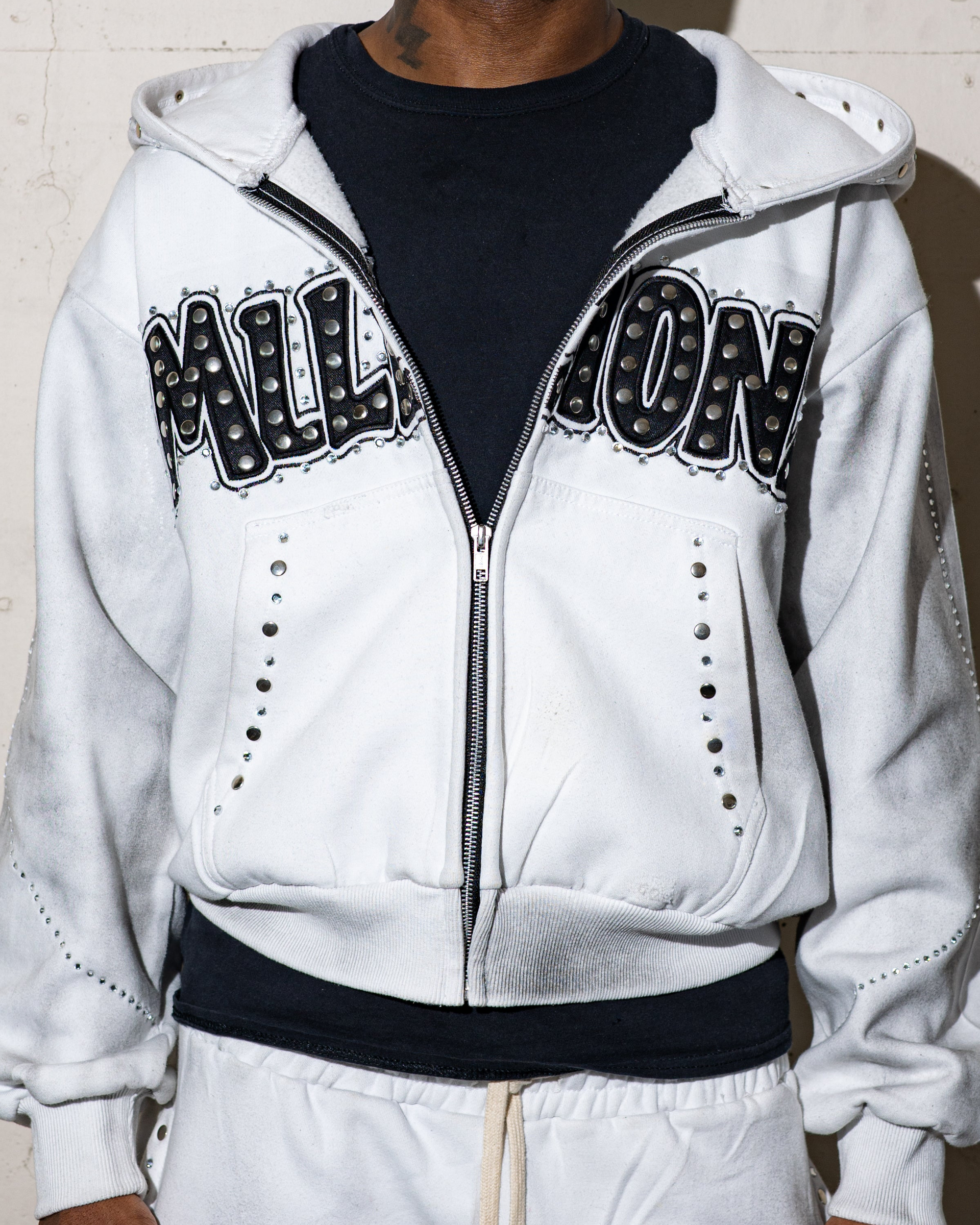 Dirt N Diamonds Zip-up (White)